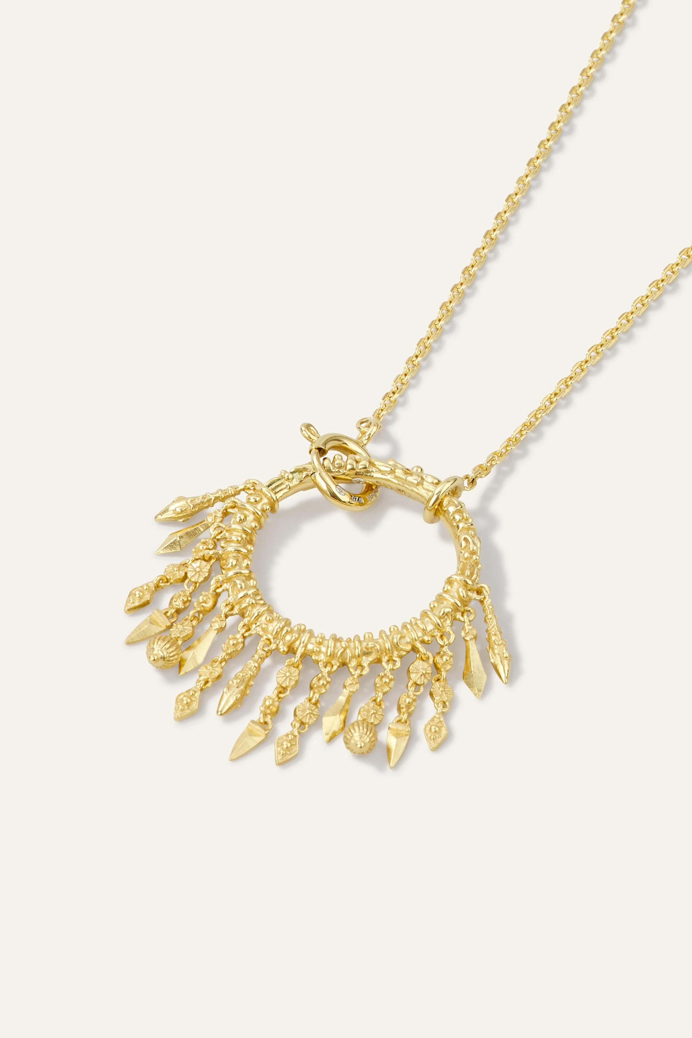 Long Ring Necklace Lina Gold