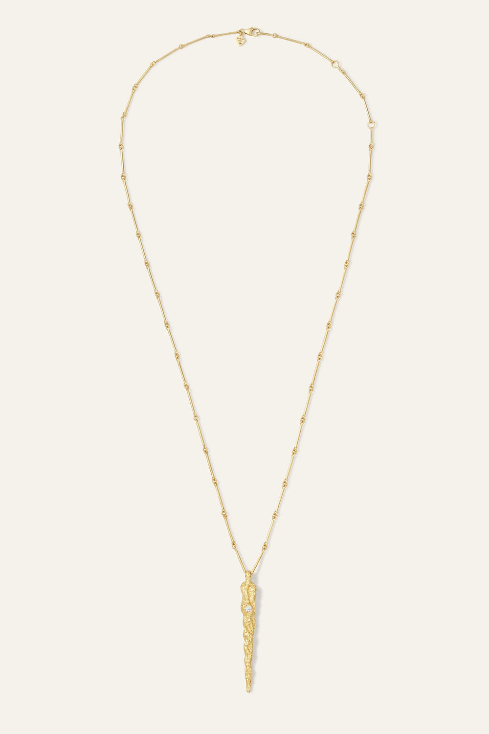 Long Zircon Necklace Angela Gold