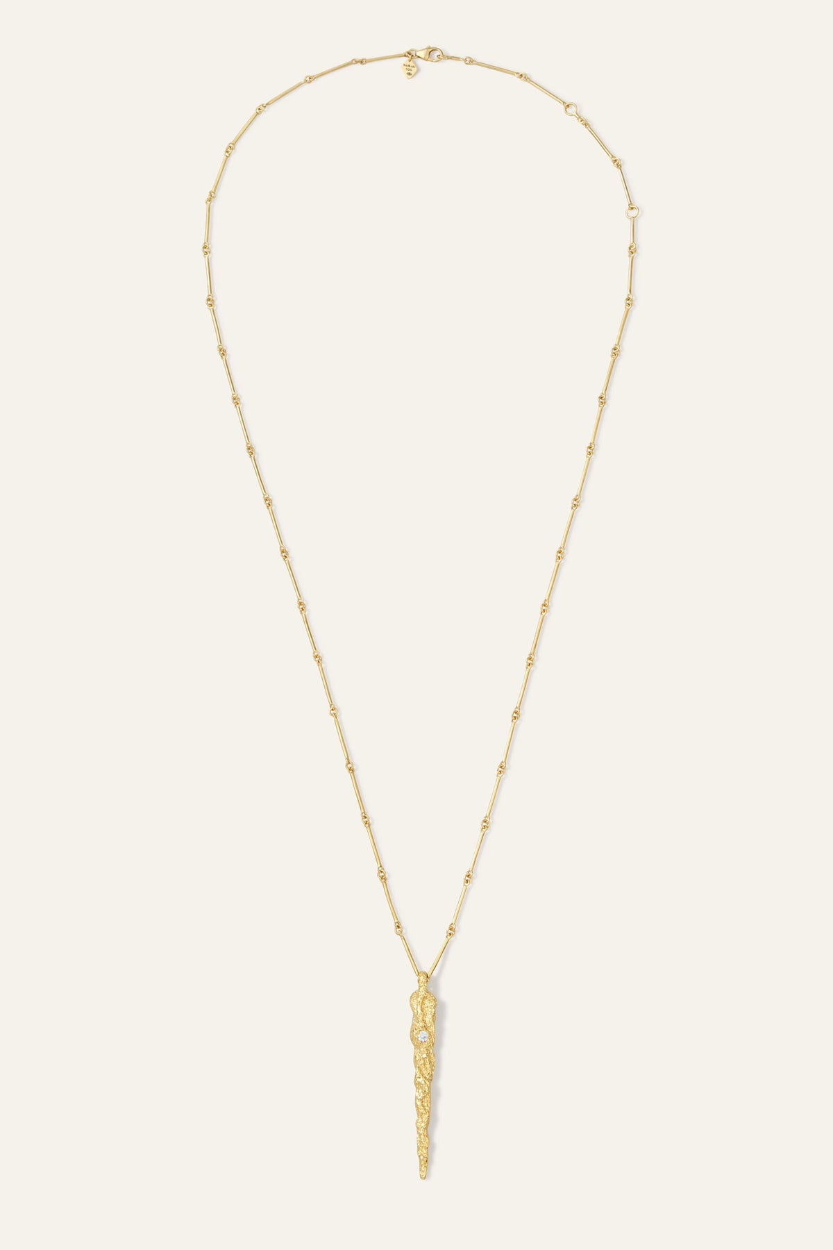 Long Zircon Necklace Angela Gold