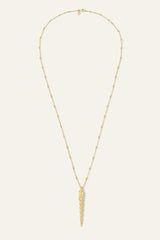 Long Zircon Necklace Angela Gold