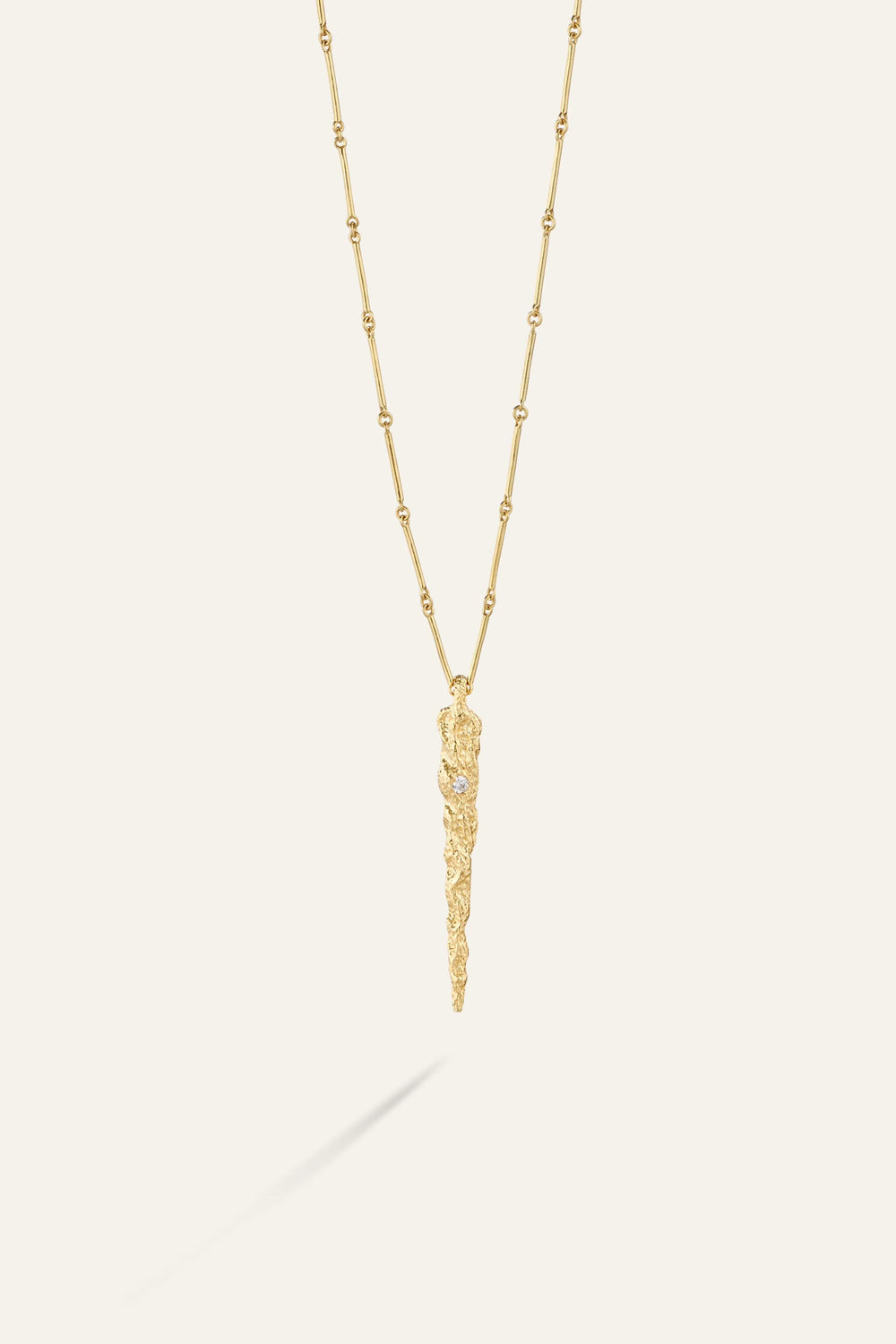 Long Zircon Necklace Angela Gold
