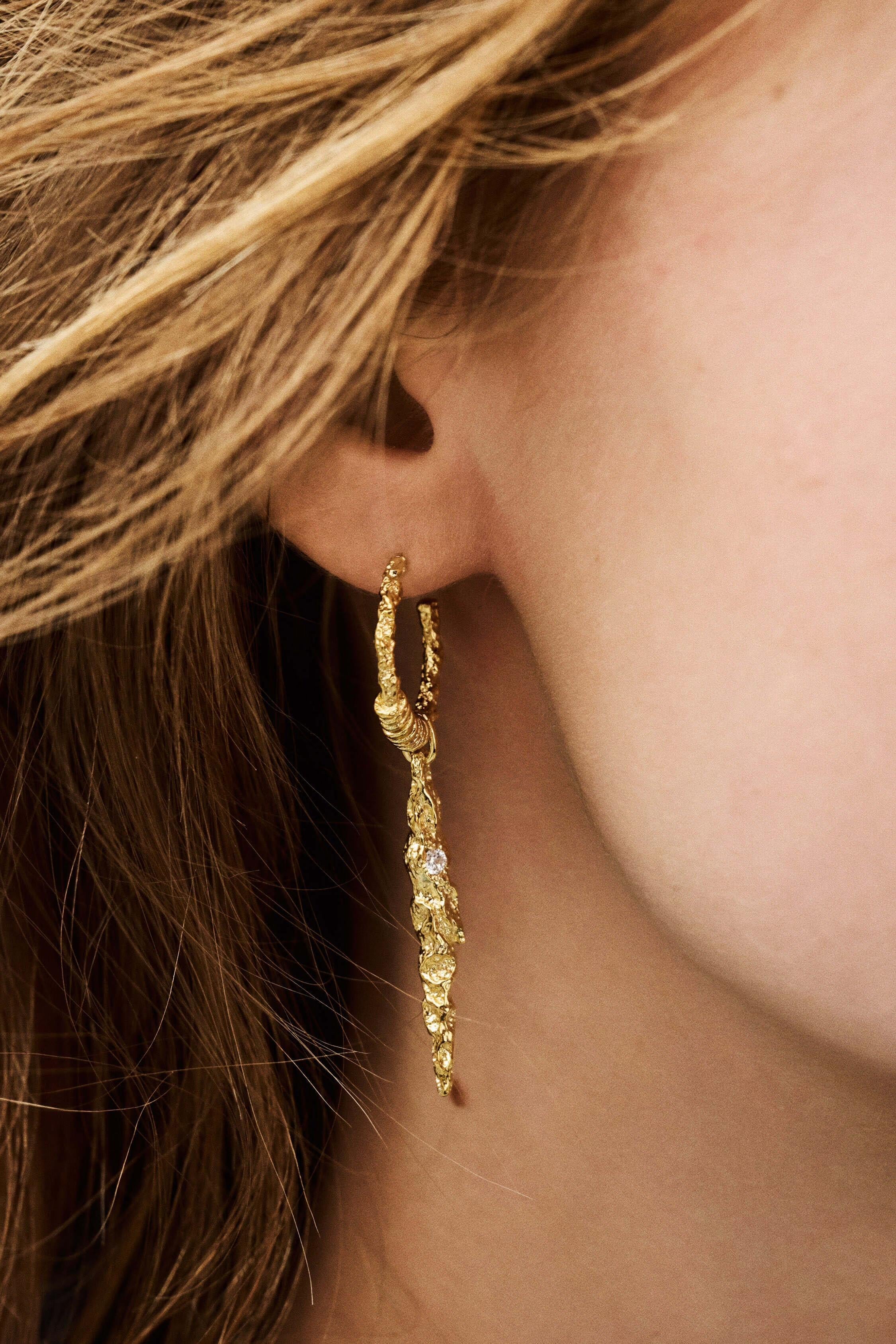 Zircon Earring Oudi Gold