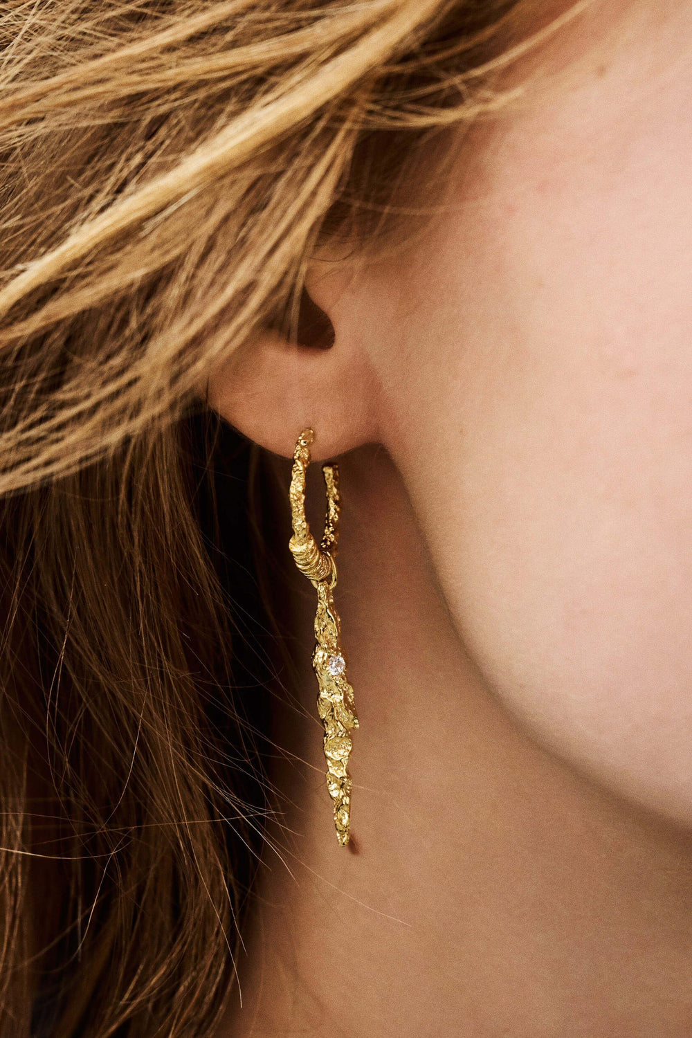 Zircon Earring Oudi Gold