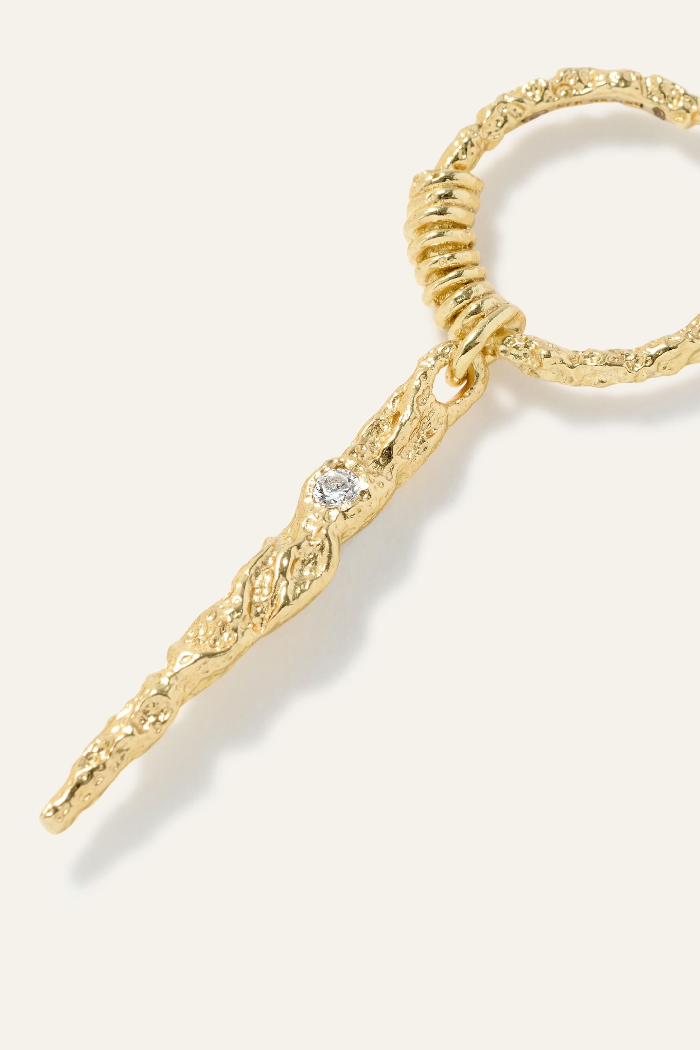 Zircon Earring Oudi Gold