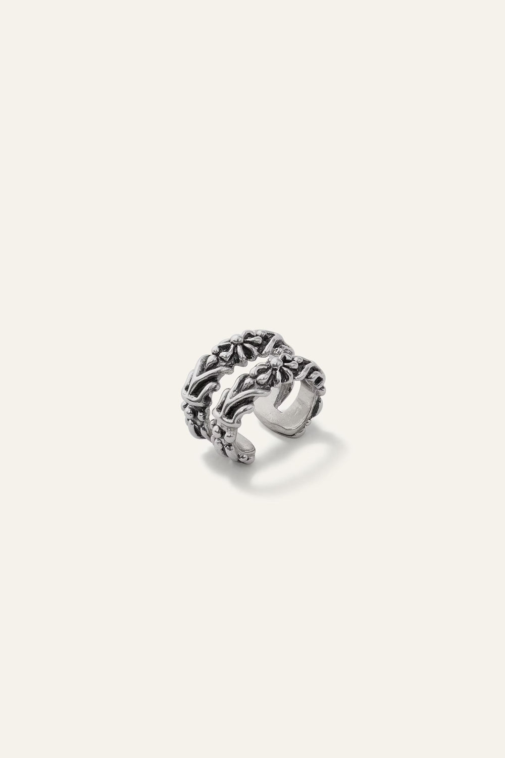Silver Ear Cuff Prune Gray
