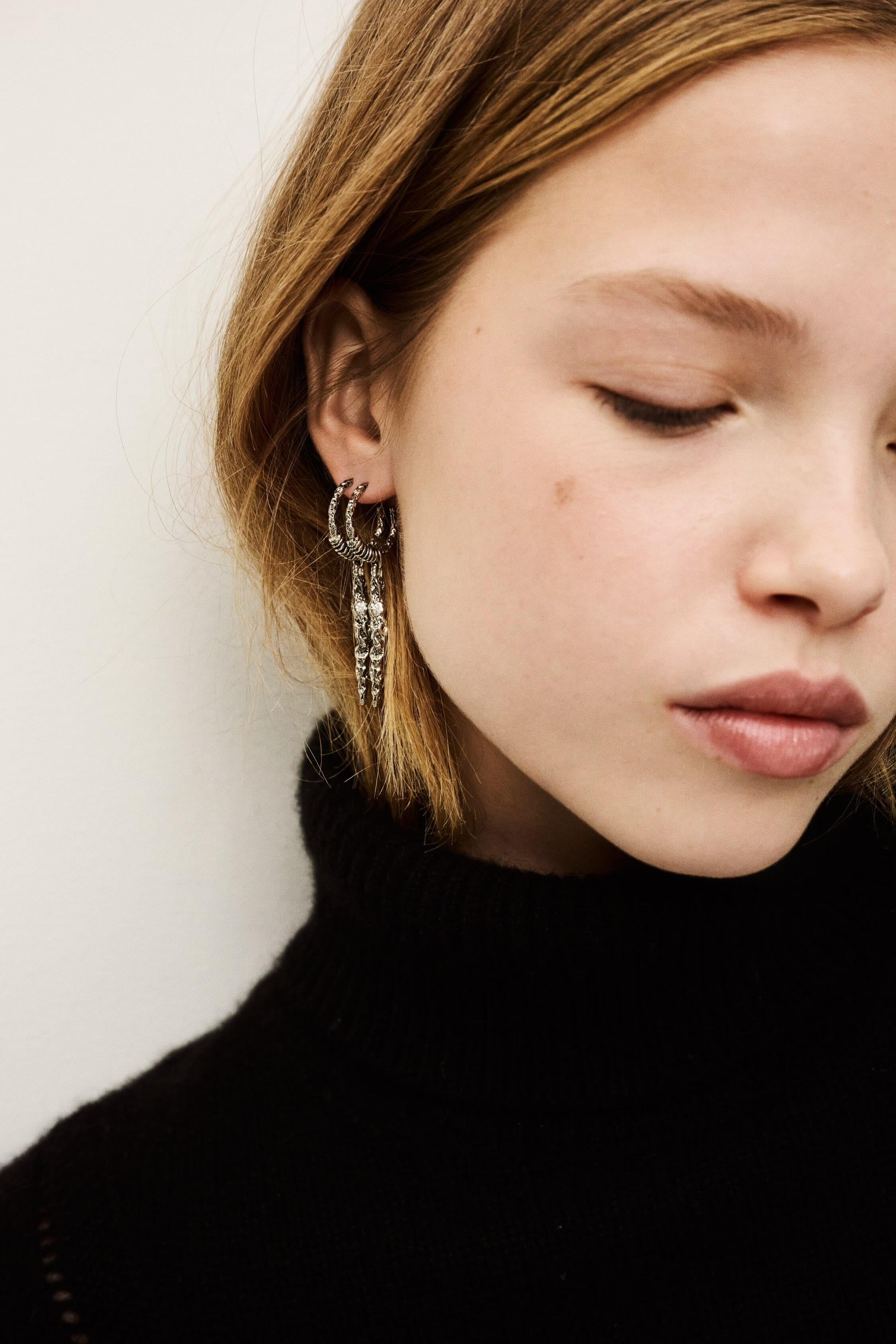 Zircon Earring Oudi Gray
