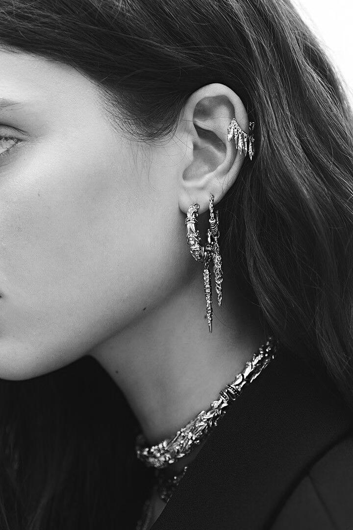 Zircon Earring Oudi Gray