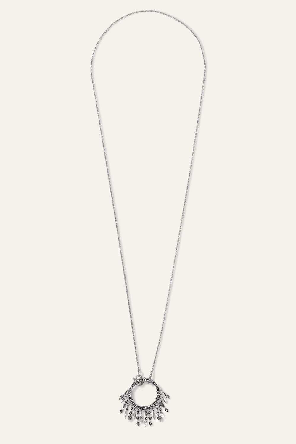 Long Ring Necklace Lina Gray
