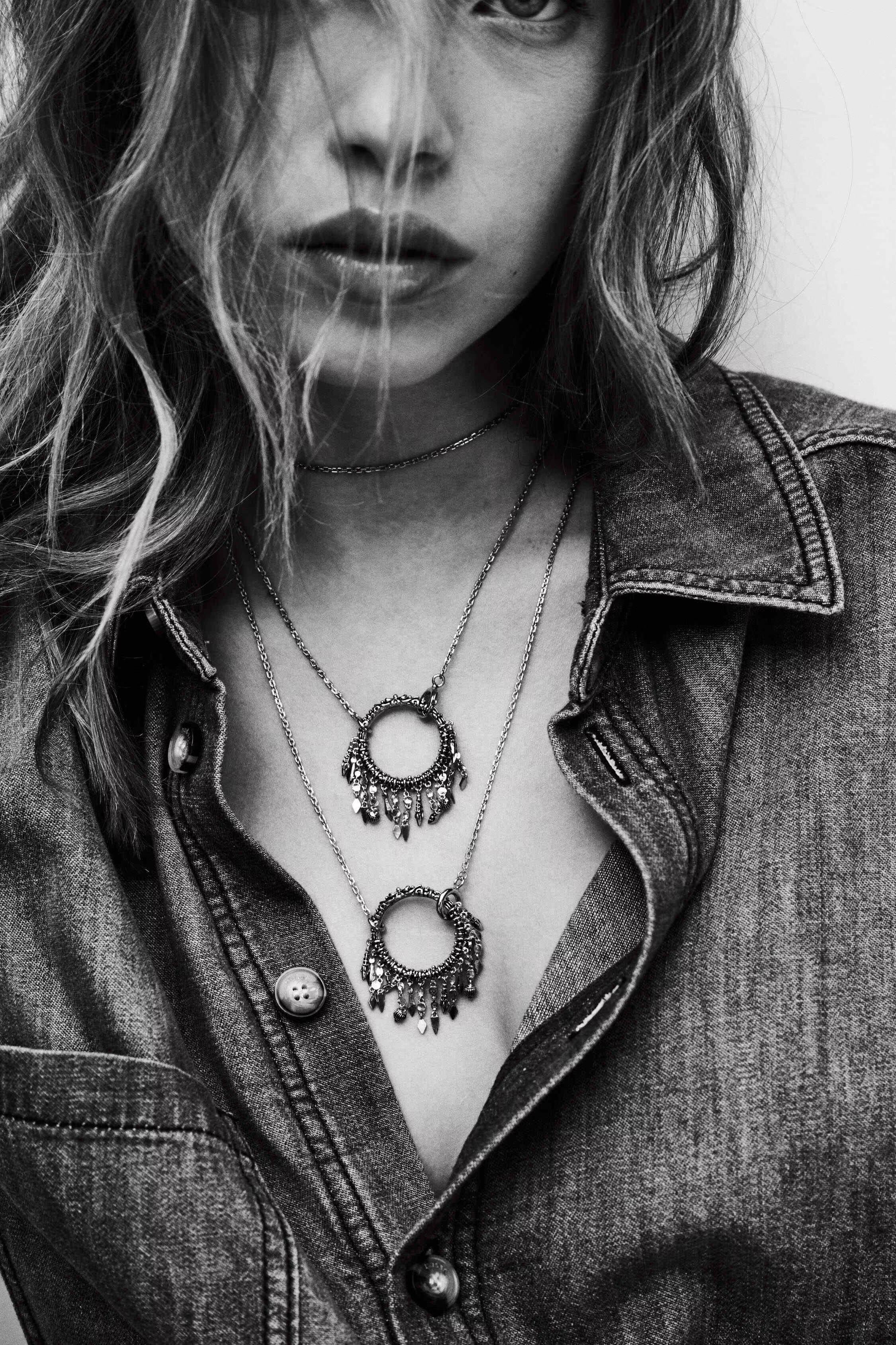 Long Ring Necklace Lina Gray