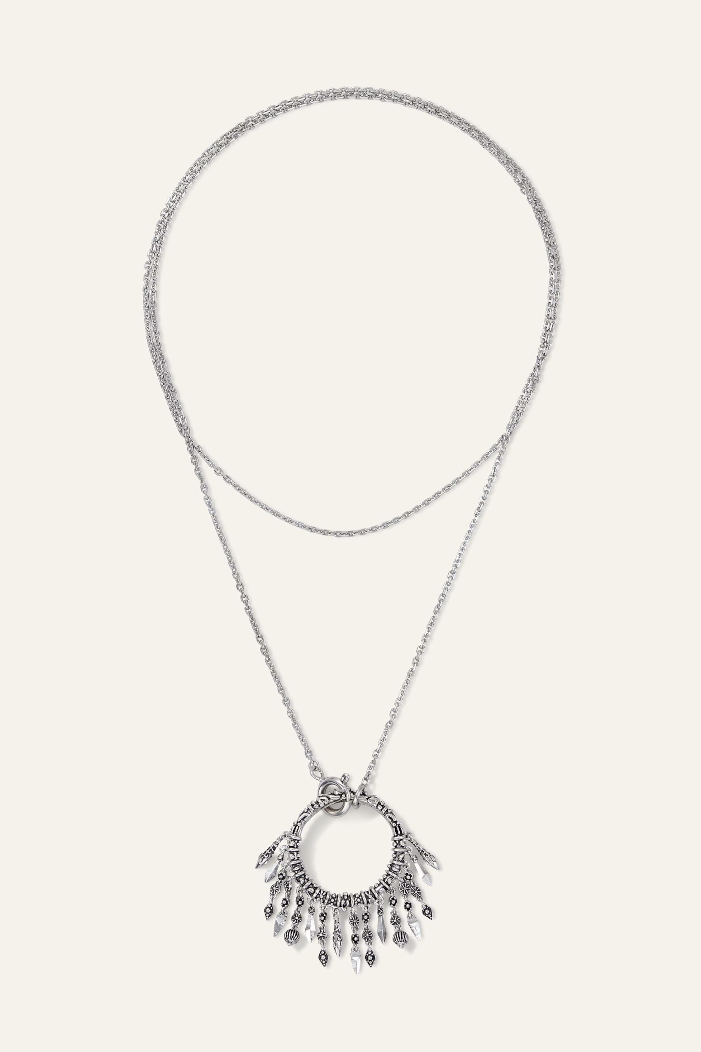 Long Ring Necklace Lina Gray