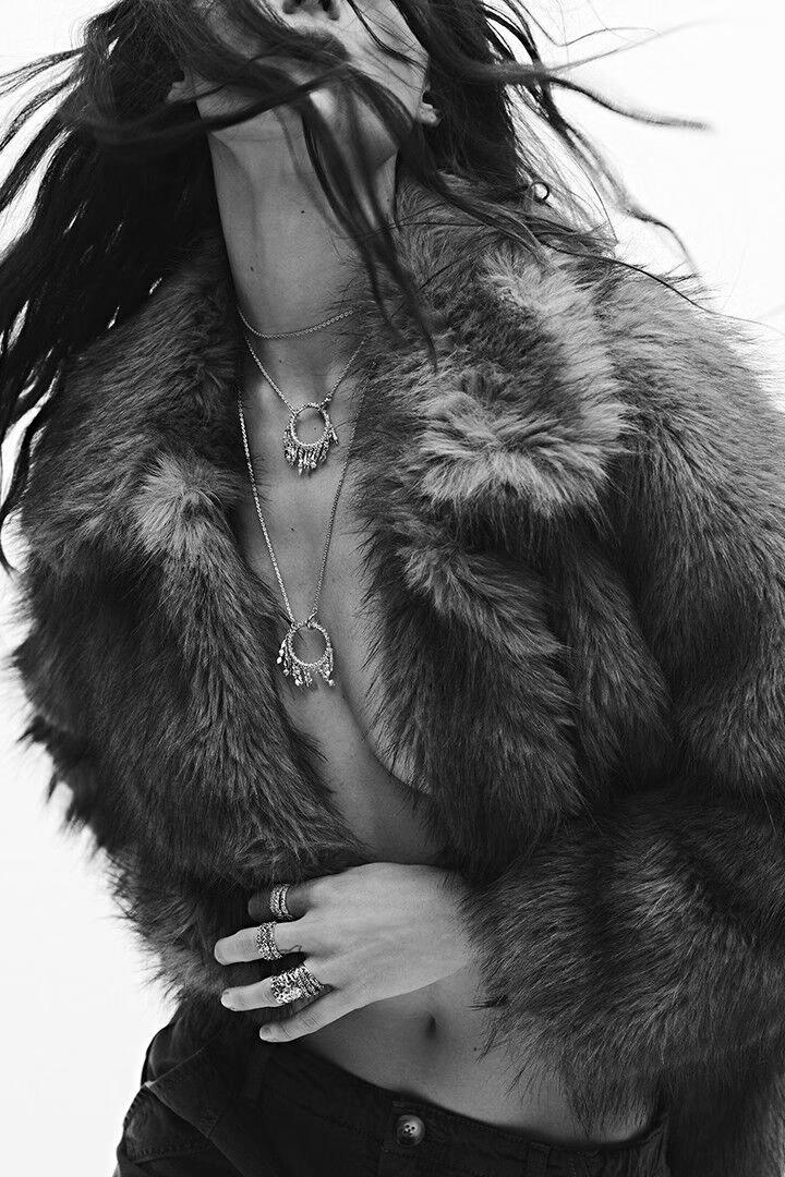 Long Ring Necklace Lina Gray
