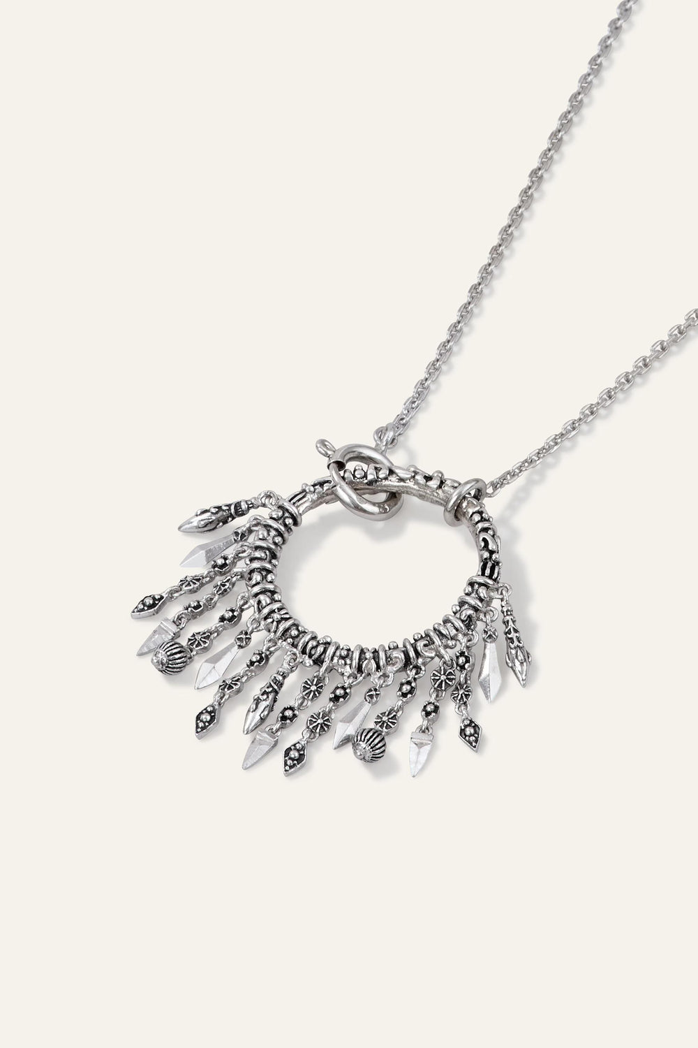 Long Ring Necklace Lina Gray