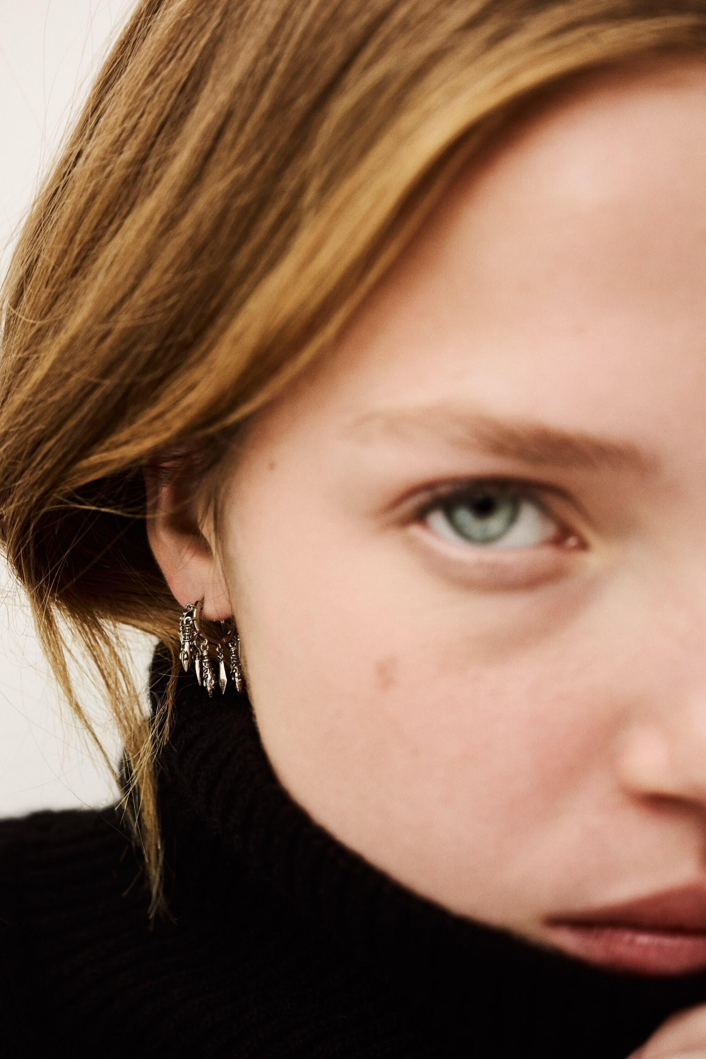 Hoop Earring Mina Gray