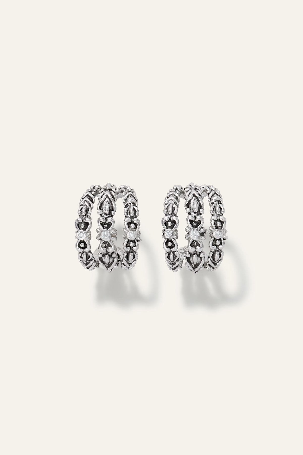 Zircon Earrings Perrine Gray