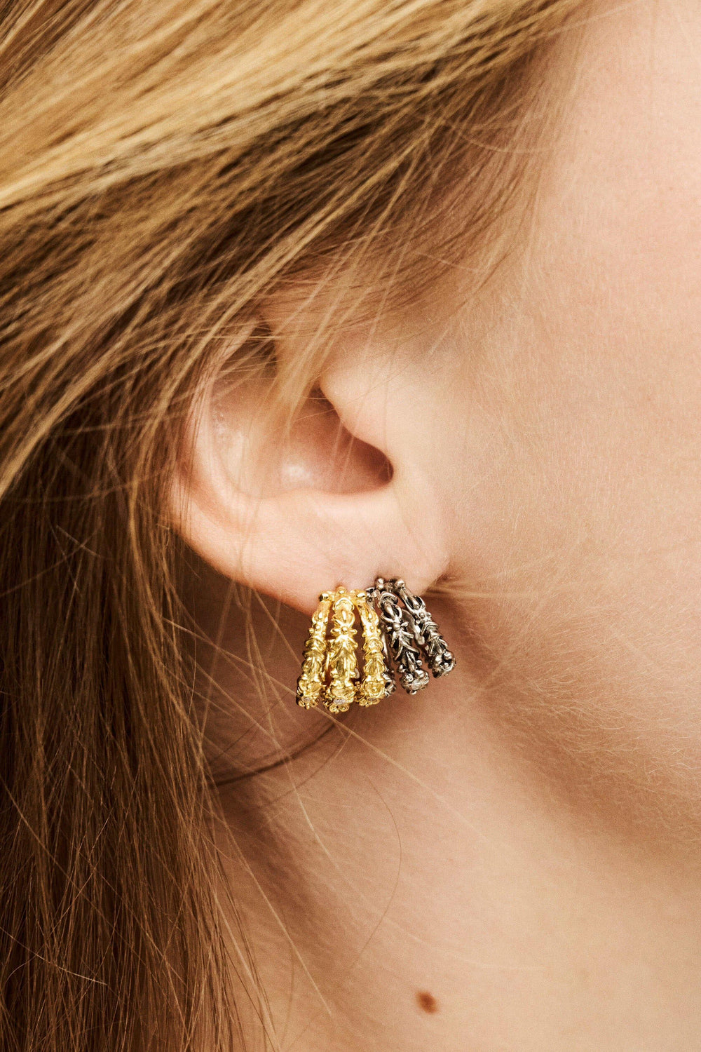 Zircon Earrings Perrine Gray
