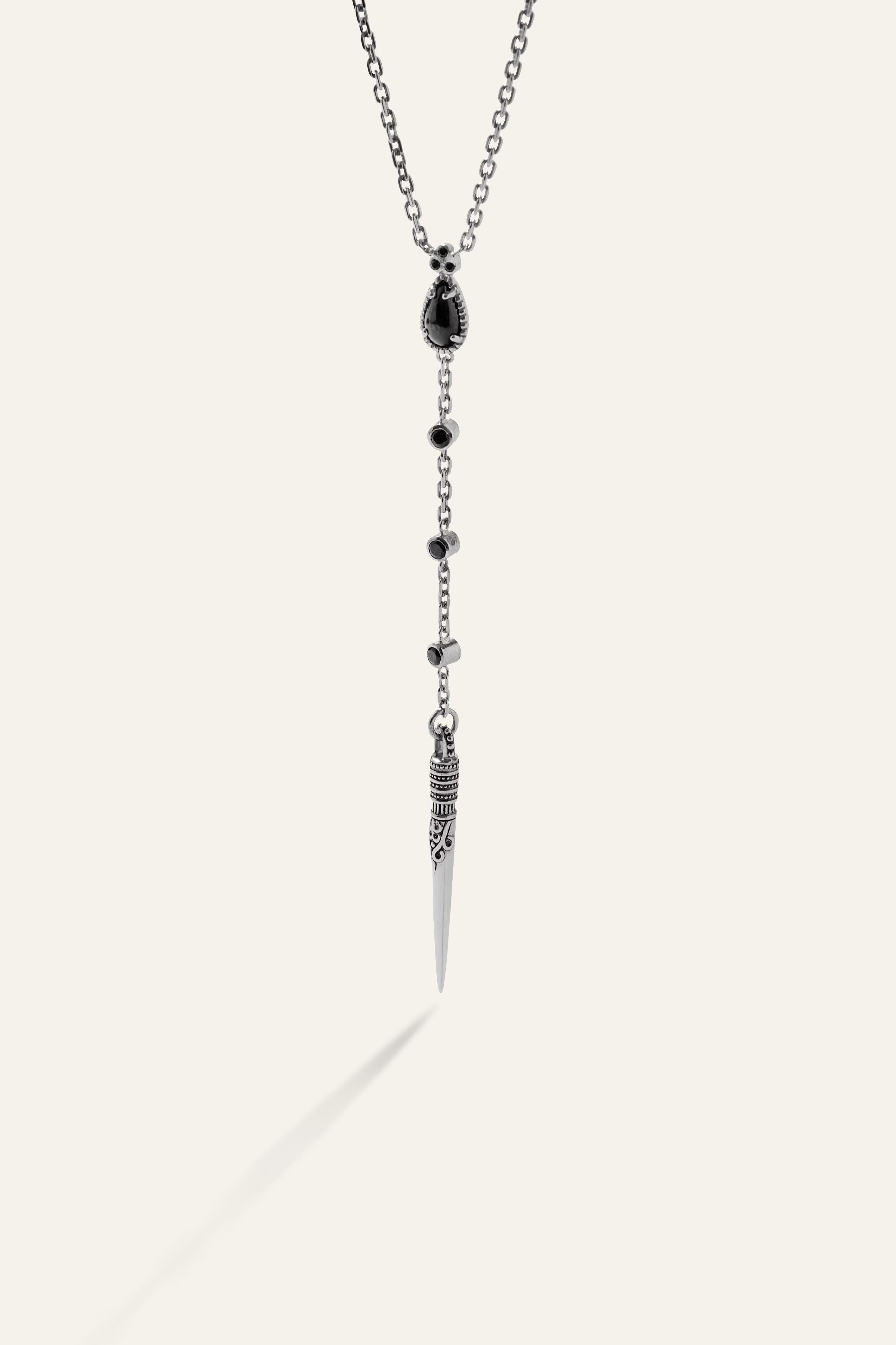 Necklace With Pendant Ojas Gray