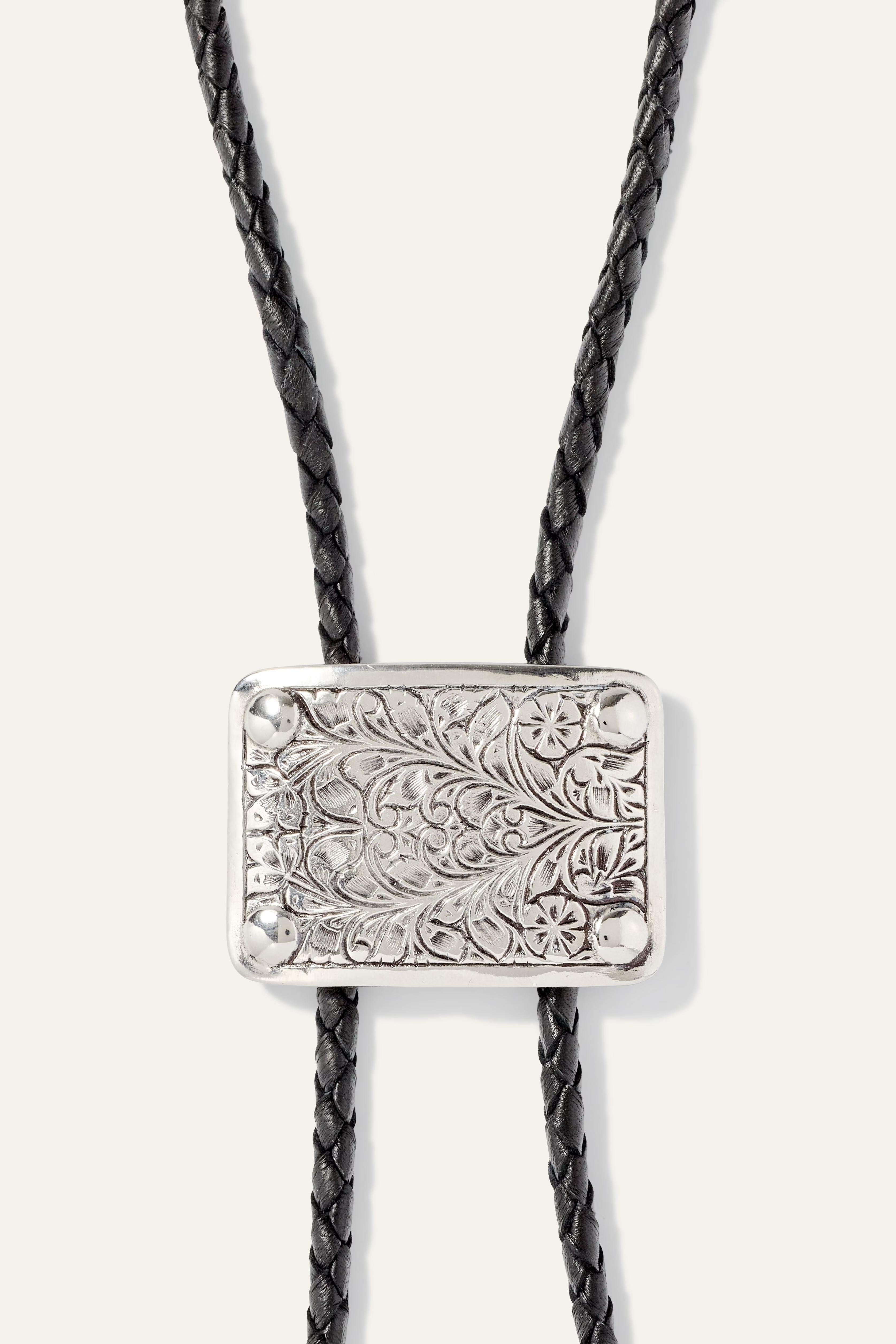 Silver Bolo Tie Ortan Gray
