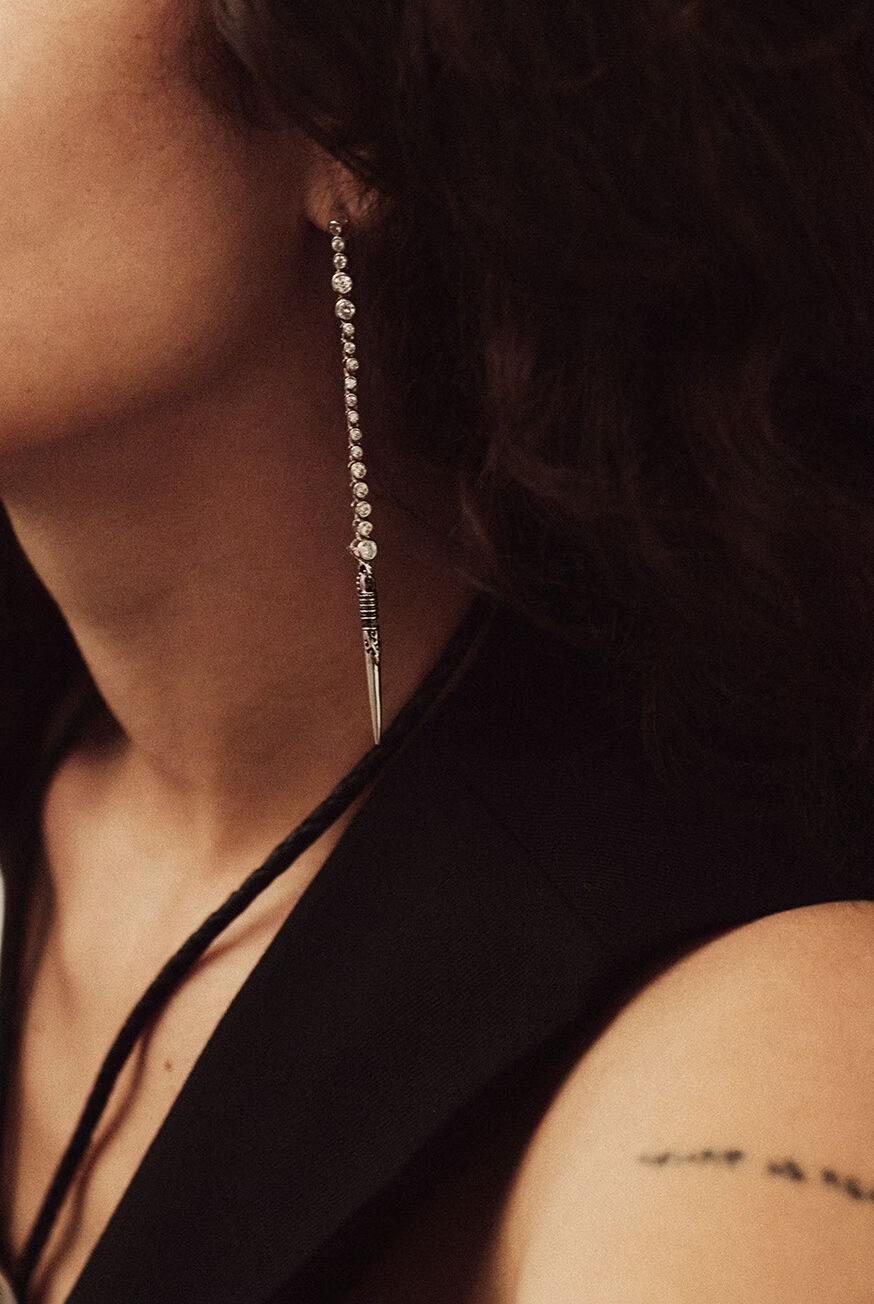 Silver Earrings Tayanne Gray