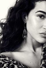 Silver Earrings Savy Gray