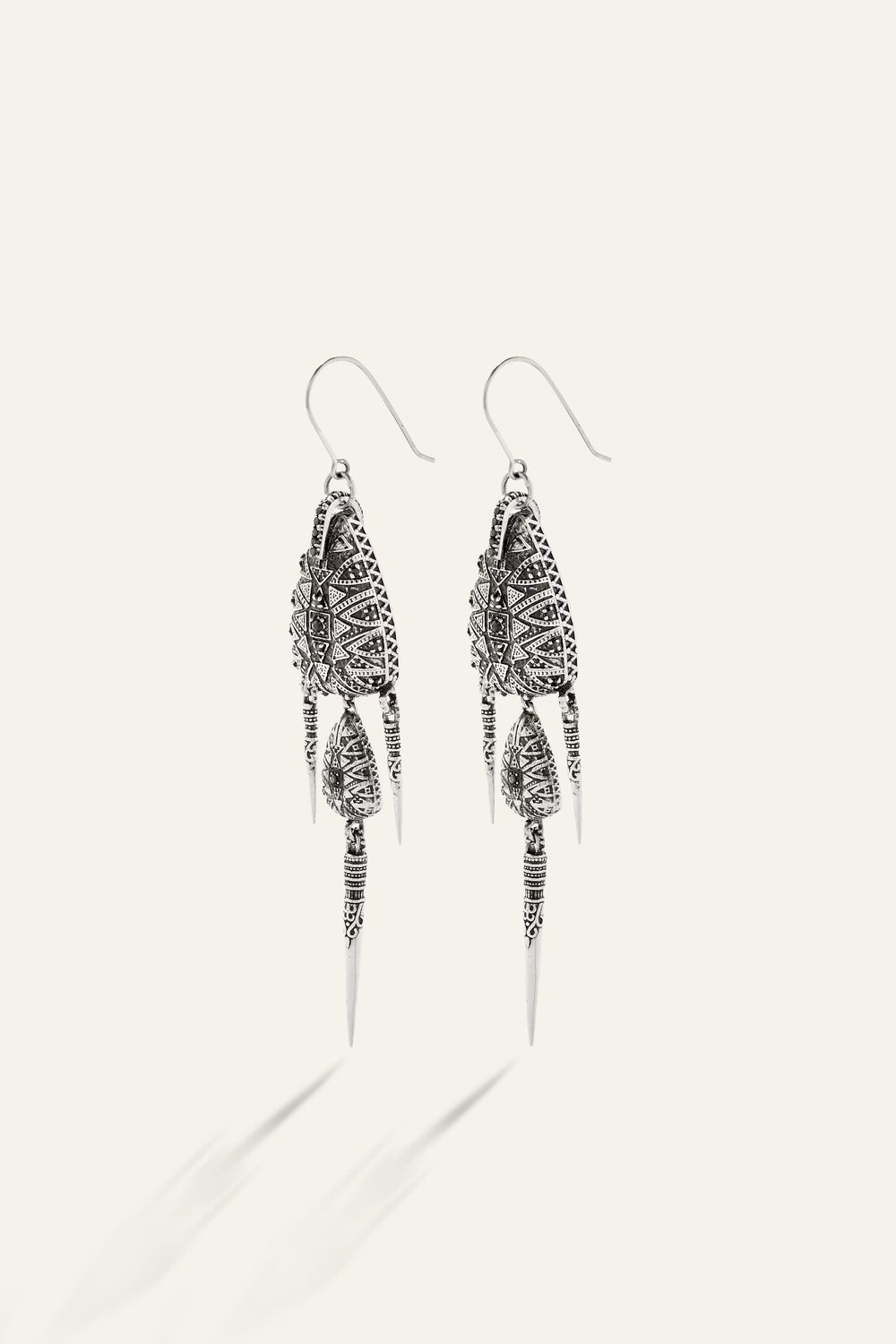 Silver Earrings Savy Gray