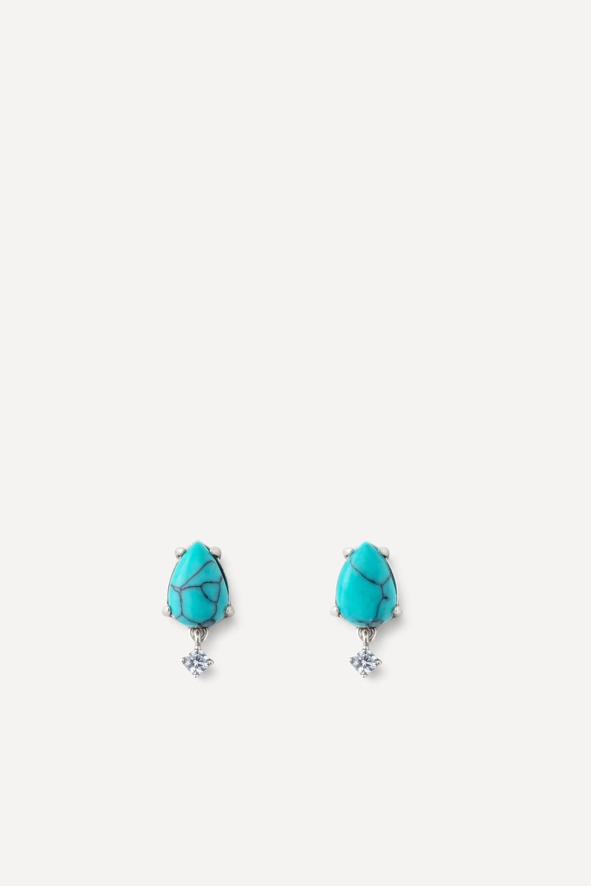 Turquoise Earrings Temple Gray