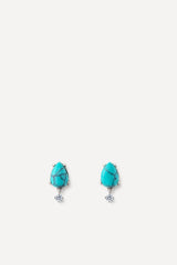 Turquoise Earrings Temple Gray
