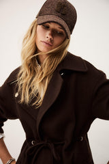 Embroidered Baseball Cap Hugo Brown
