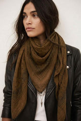 Patterned Bandana Scarf Fary Green