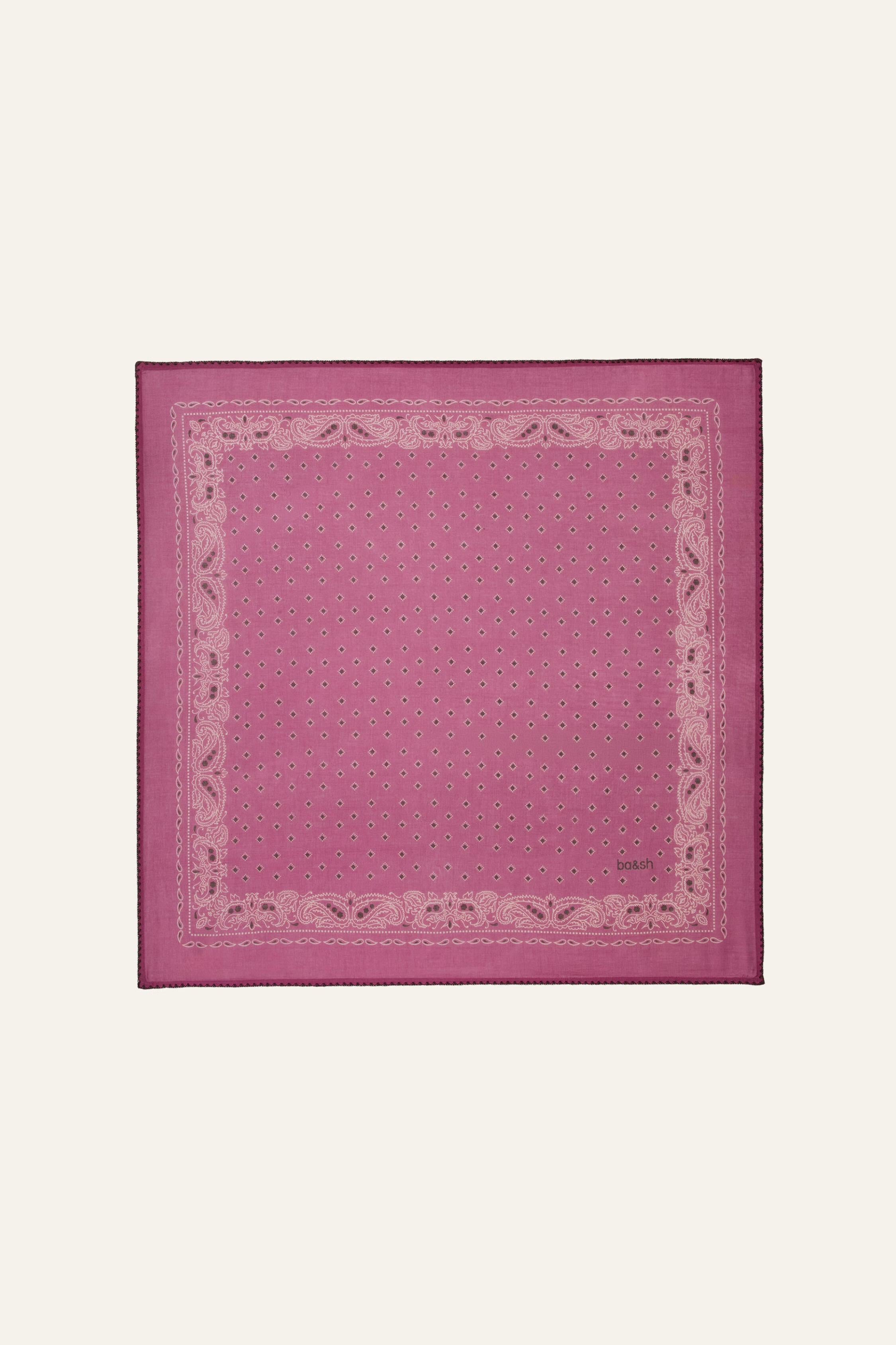 Patterned Bandana Scarf Fary Pink