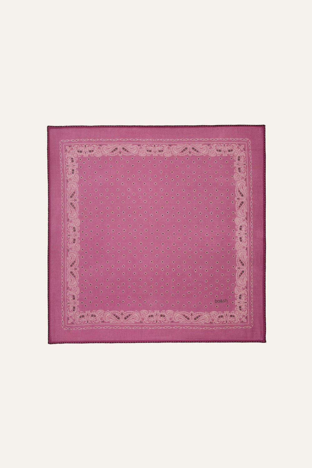 Patterned Bandana Scarf Fary Pink