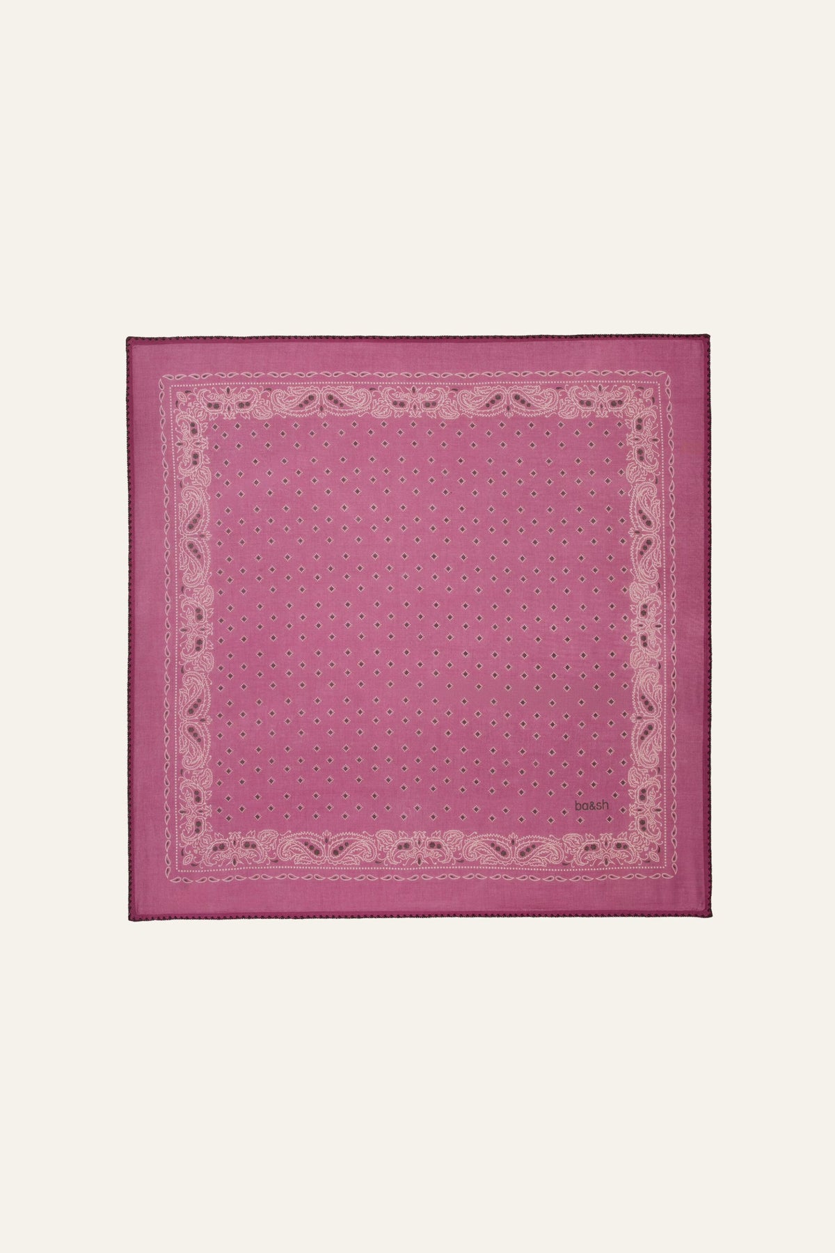Patterned Bandana Scarf Fary Pink
