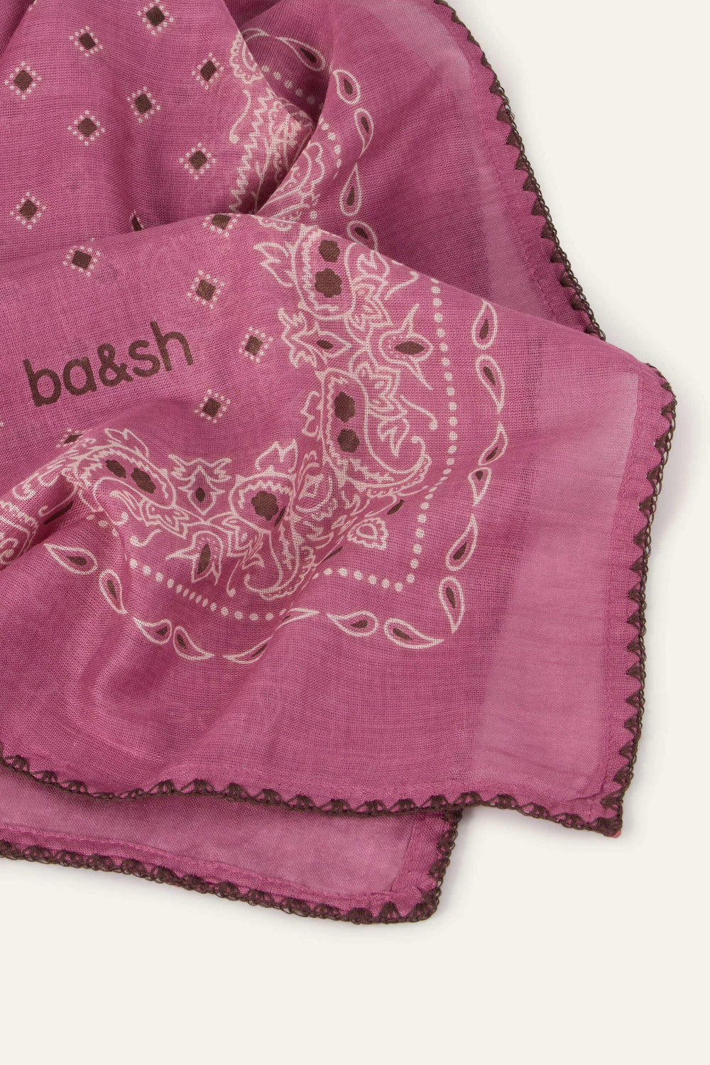 Patterned Bandana Scarf Fary Pink