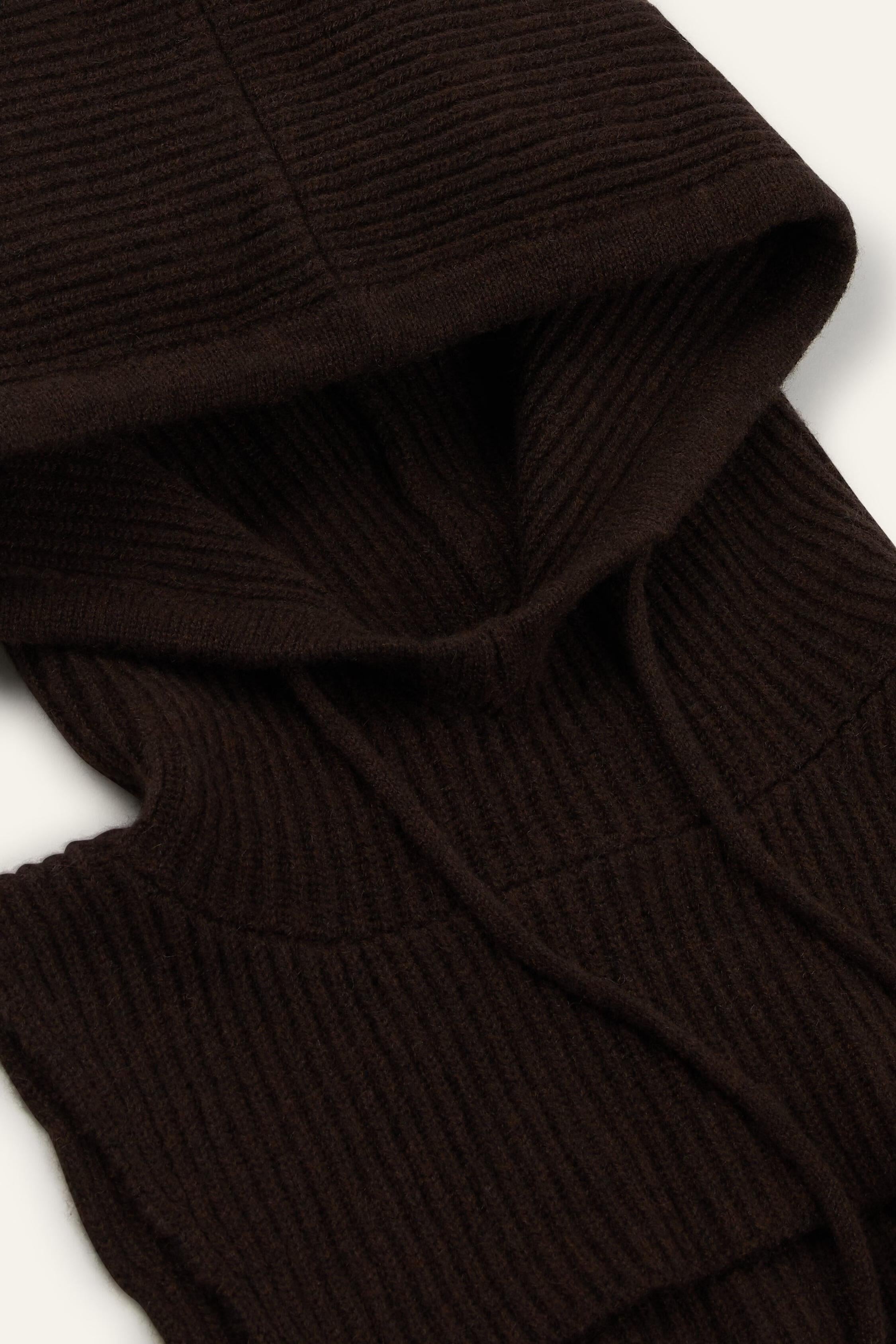 Hooded Neck Warmer Cadetto Brown