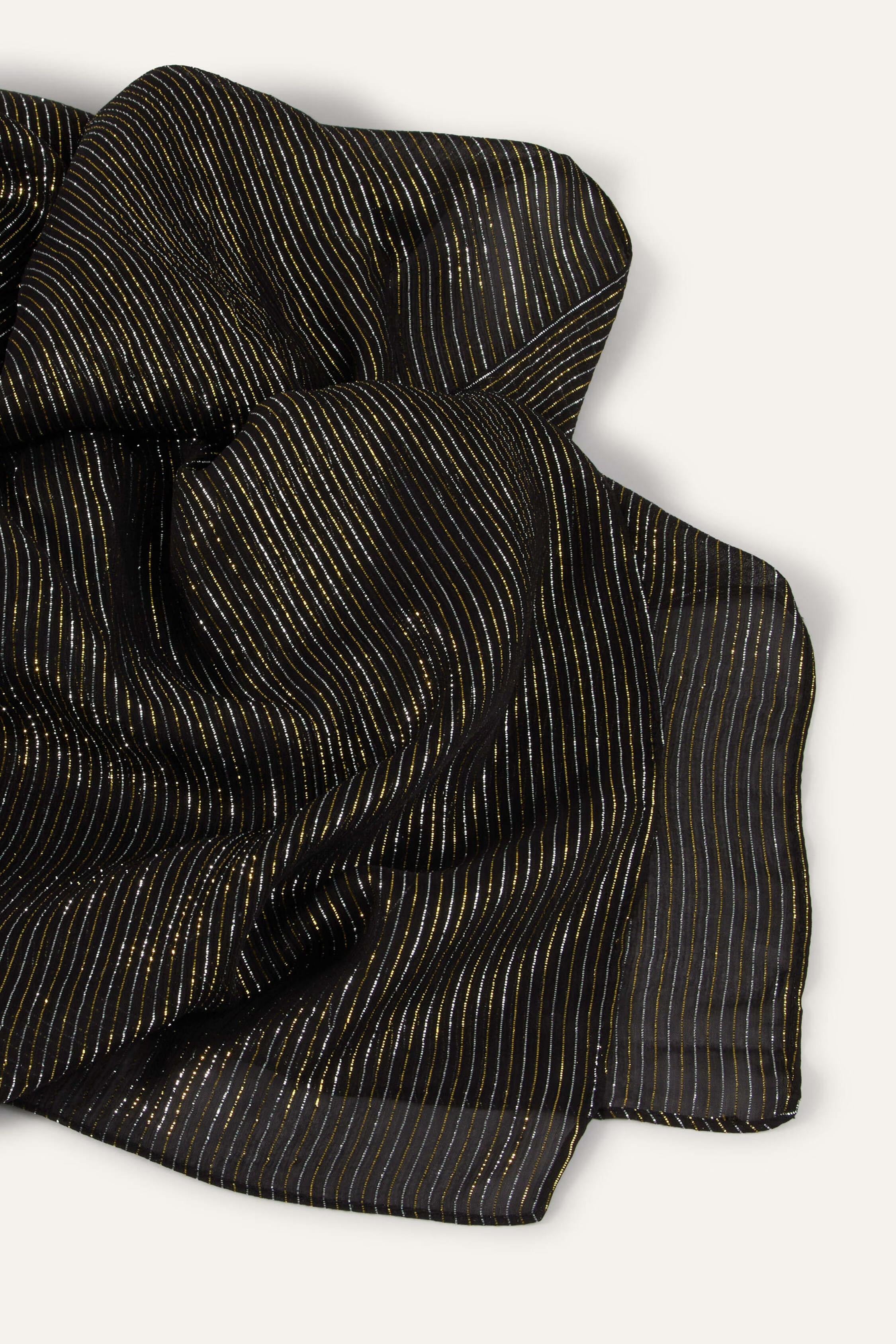 Metallic Scarf Cloe Black