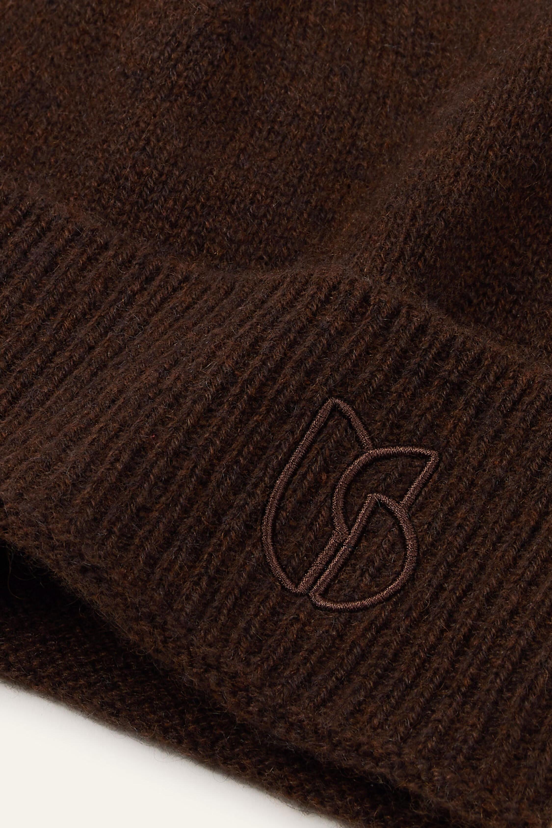Cashmere Beanie Hat Cobo Brown